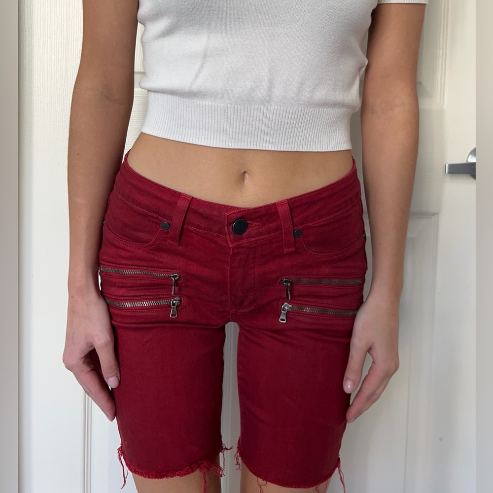 PAIGE Low-rise Denim Shorts